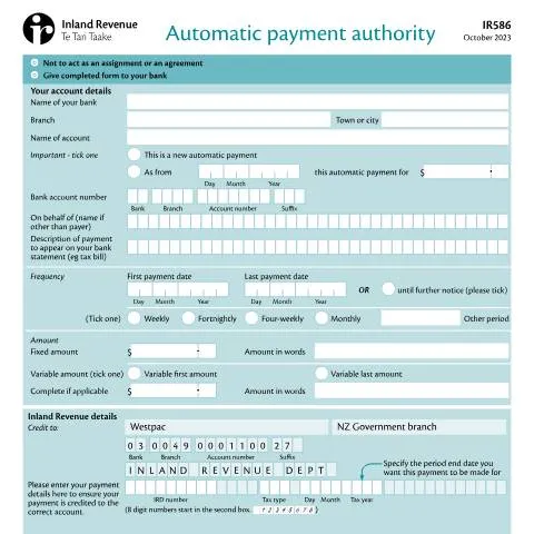 Document preview: Master Your Tax Payments with the IR586 Authority — Taxes (CERFA n°IR586)