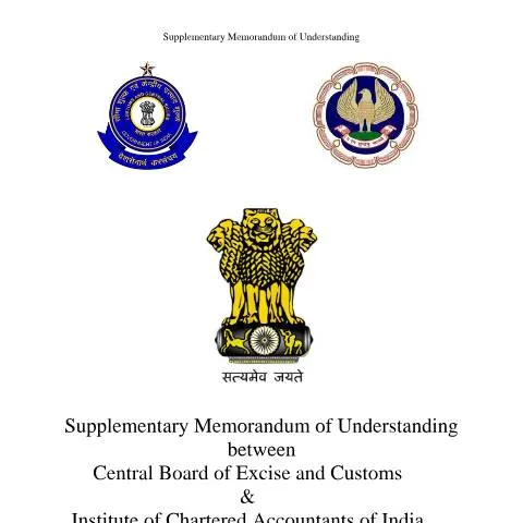 Document preview: Understanding the Supplementary MOU ICAI in GST Operations — Taxes (CERFA n°SUPPLEMENTARY_MOU_ICAI)