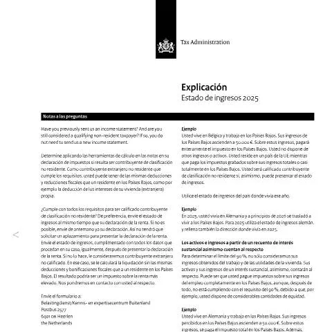 Documentvoorvertoning: Essentiële informatie voor buitenlandse belastingplichtigen — Belastingen (CERFA n°ib0591t51plspa)