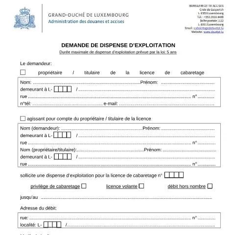 Aperçu du document Tout savoir sur la demande de dispense d’exploitation dans l'Horeca — Démarches administratives (CERFA n°dispense)