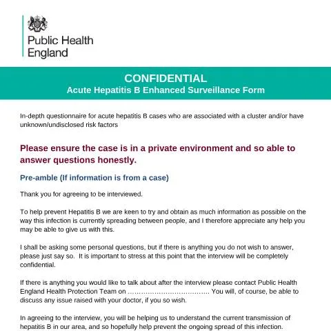 Document preview: Understanding the Acute Hepatitis B Surveillance in the UK — Health