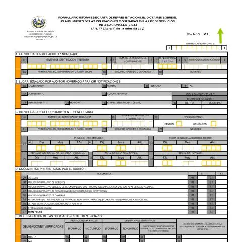 Vista previa del documento Importancia del Formulario F-462-V1 en el Cumplimiento Tributario — Impuestos (CERFA n°F-462-V1)