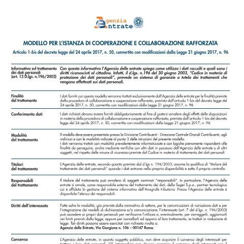 Anteprima documento Procedura di cooperazione e collaborazione rafforzata in Italia — Pratiche amministrative