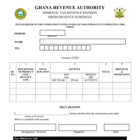 Document preview: A Practical Guide to Cst Gross Revenue Schedule in Ghana — Taxes