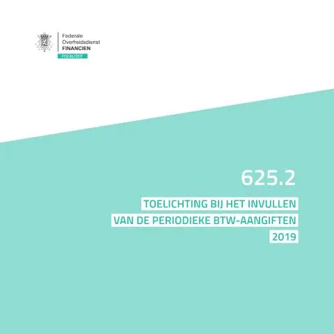 Aperçu du document Tout savoir sur le formulaire 165-625 de TVA en Belgique — Démarches administratives (CERFA n°165-625-richtlijnen-2019)