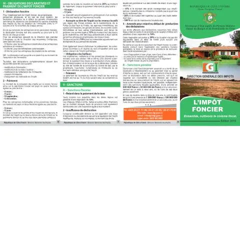 Aperçu du document Guide Pratique pour la Déclaration de l'Impôt Foncier — Impôts & fiscalité