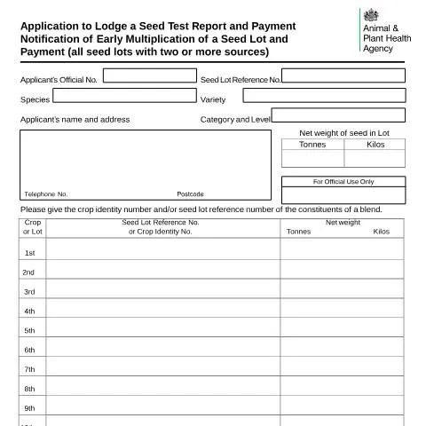 Document preview: Understanding Seed Lot Entry Forms in Agricultural Certification — Government & admin