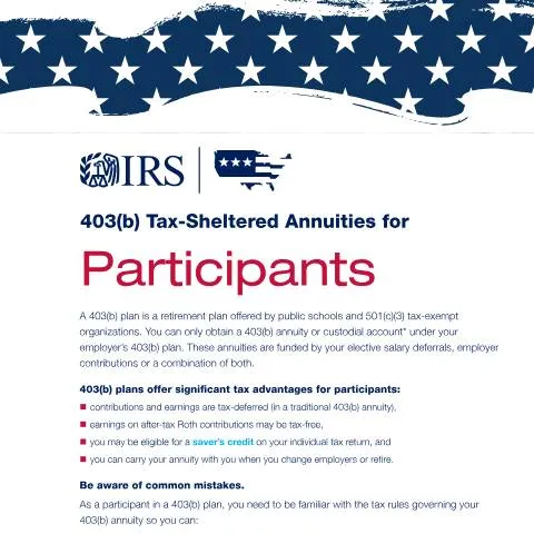 Document preview: Understanding IRS Publication 4482 for Your 403(b) Retirement Plan — Taxes (CERFA n°PUB-4482)