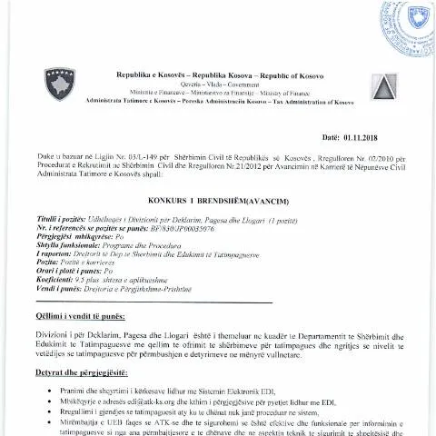 Document preview: Rëndësia e Konkursit të Brendshëm për Paga dhe Avancime — Punë & punësim