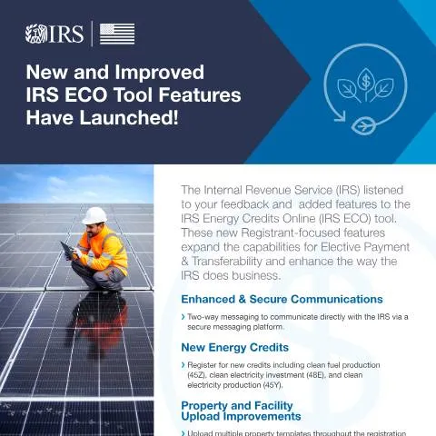 Document preview: Unlocking Energy Tax Credits: Insights from IRS Publication 6054 — Taxes (CERFA n°PUB-6054)