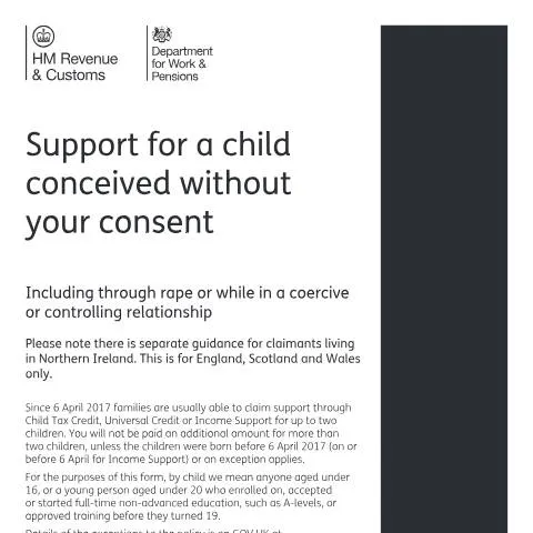 Document preview: Universal Credit Exception for Children Conceived Without Consent — Family