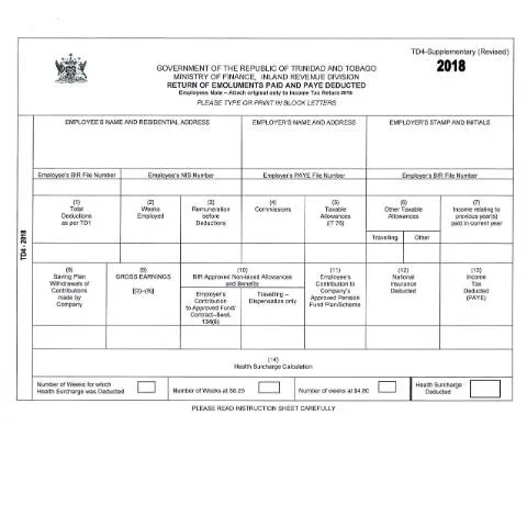 Document preview: Understanding the TD 4 Supplementary Form for Employers — Taxes (CERFA n°TD4 Supplementary)