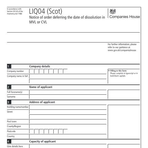 Document preview: Understanding LIQ04 (Scot) in Company Dissolution Procedures — Legal & justice
