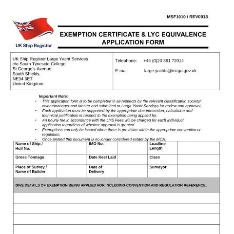 Document preview: Understanding Exemption Certificates for Large Yachts — Education & training
