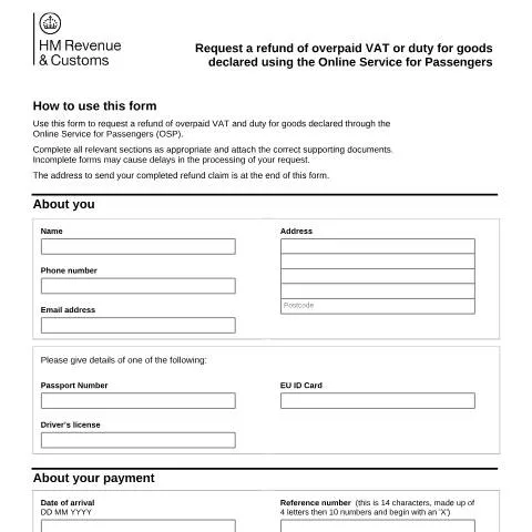 Document preview: How to Claim HMRC Refunds for Overpaid VAT and Duty Online — Taxes