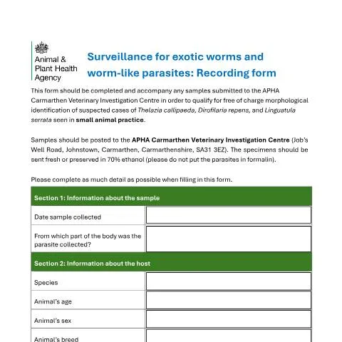 Document preview: Navigating Free Identification of Exotic Worms in Pets — Health
