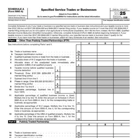 Document preview: Understanding IRS Form 8995-AA for Tax Benefits — Taxes (CERFA n°8995AA)