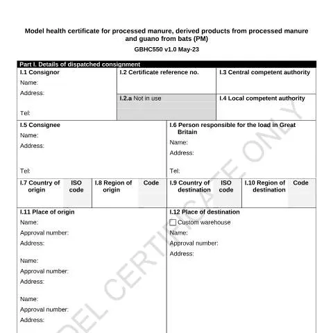 Document preview: Understanding Processed Manure Health Certificates — Government & admin
