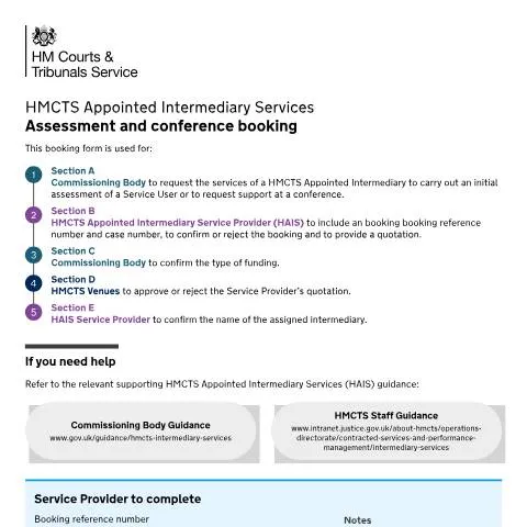 Document preview: How to Access Court Communication Support Through Intermediary — Legal & justice