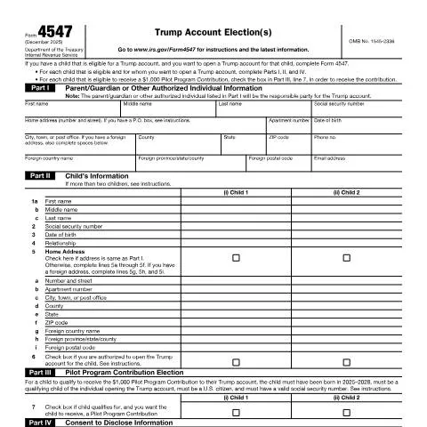 Document preview: Understanding IRS Form 4547 for Your Children's Future — Taxes (CERFA n°4547)