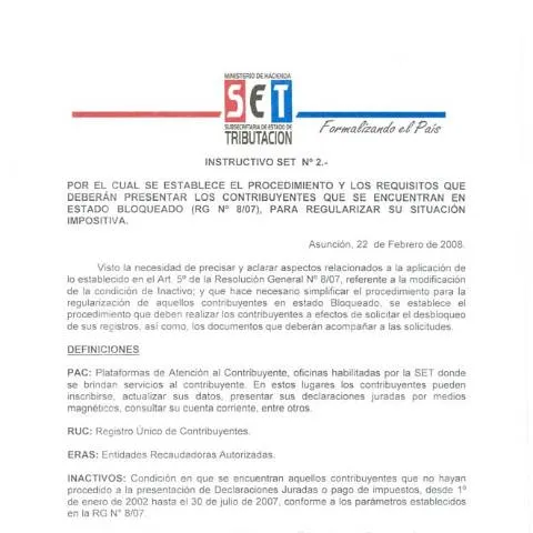 Vista previa del documento Procedimientos para desbloquear contribuyentes en Paraguay — Trámites administrativos