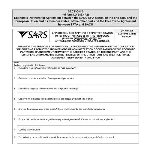 Document preview: Understanding the DA 49A 02 Application Process — Government & admin (CERFA n°DA 49A 02)