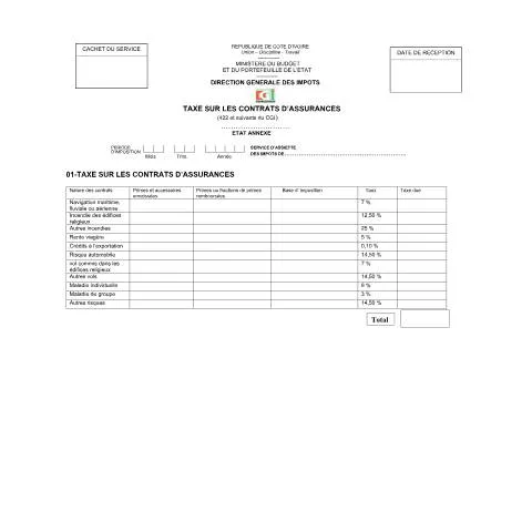 Aperçu du document Comprendre la Taxe sur les Contrats d'Assurances en Côte d'Ivoire — Impôts & fiscalité