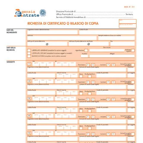 Anteprima documento Guida alla richiesta del certificato ipotecario in Italia — Immobili e fondiario