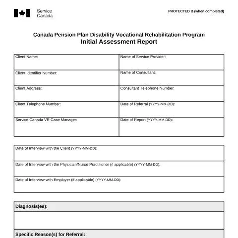 Document preview: Navigating the Initial Assessment for Disability Support — Work & employment (CERFA n°ISP2570)