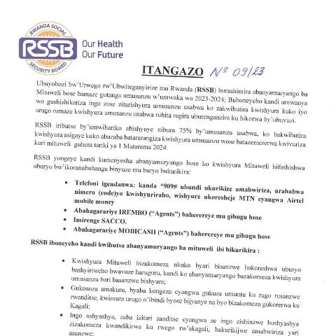 Document preview: The Role of the Itangazo Document in Rwanda's Social Welfare — Government & admin (CERFA n°Itangazo_f972a8c50a)