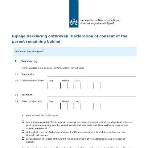Documentvoorvertoning: Informatie over Bijlage Verklaring ontbreken voor Immigratie — Immigratie & visa (CERFA n°7149)