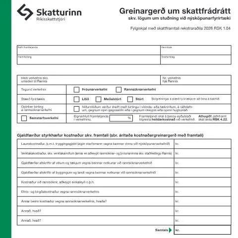Document preview: RSK 4.21: Skattfrádráttur fyrir nýsköpunarfyrirtæki — Skattar & fjármál (CERFA n°RSK 4.21)
