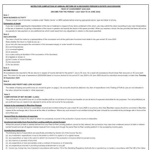 Document preview: Understanding the 2025/2026 Estate Annual Return Process — Government & admin (CERFA n°NotesIT09-2025)