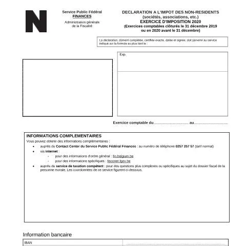 Aperçu du document Comprendre la déclaration à l'impôt des non-résidents-sociétés — Impôts & fiscalité (CERFA n°121-declaration-inr-soc-2020)