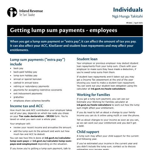 Document preview: Navigating Lump Sum Payments: Insights on IR1046 — Taxes (CERFA n°IR1046)