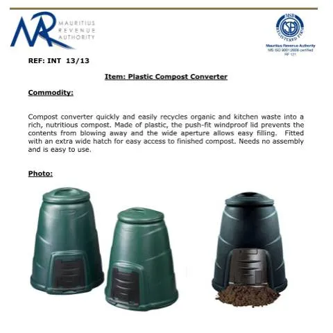 Document preview: Understanding the Plastic Compost Converter Classification Document — Government & admin (CERFA n°PlasticCompostConverter)