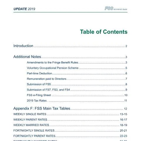 Document preview: Malta Payroll and Social Security Circular Archives — Taxes (CERFA n°fss_update_2019)