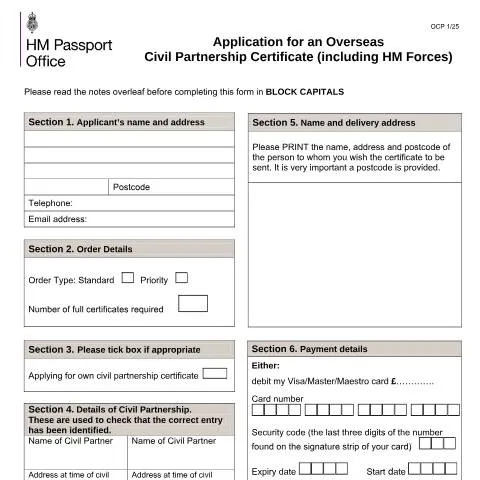 Document preview: Understanding the Overseas Civil Partnership Application Process — Civil status & identity