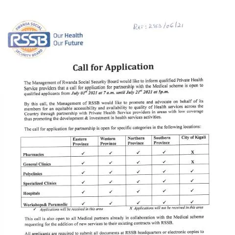 Document preview: Understanding the Call for Application 2021 in Rwanda's Health Sector — Government & admin (CERFA n°Call_for_application_2021)