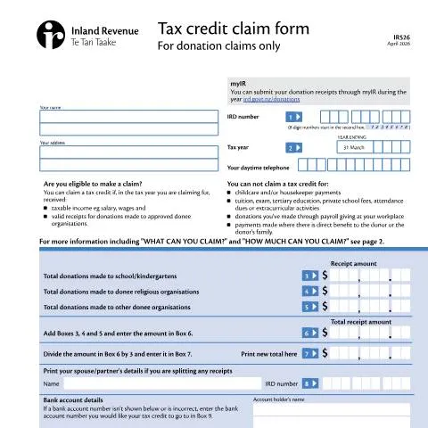 Document preview: Essential Guide to the IR526 Tax Credit Claim Form — Taxes (CERFA n°IR526)