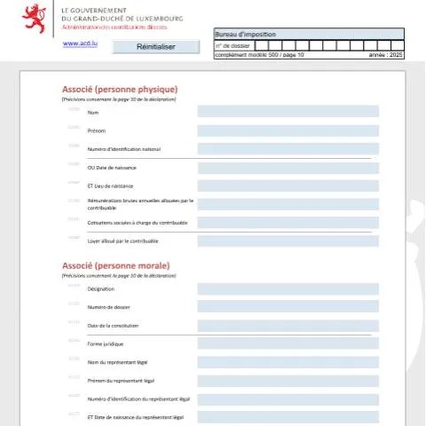 Aperçu du document Comprendre le formulaire d'associé au Luxembourg — Démarches administratives (CERFA n°assf)