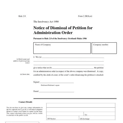 Document preview: Understanding the Dismissal of Administration Order Petitions in — Government & admin