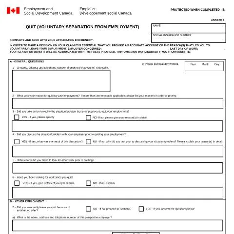 Document preview: Navigating Form INS5109 for EI Benefits After Quitting — Work & employment (CERFA n°INS5109)
