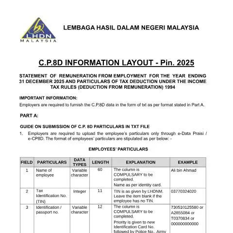 Document preview: C.P.8D: Memahami Peranan dan Ciri Uniknya dalam Pengurusan Cukai — Cukai & percukaian