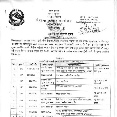 Document preview: भैरहवा भन्सार कार्यालयको हकदावी प्रक्रिया र यसको महत्त्व — प्रशासनिक प्रक्रिया (CERFA n°भैरहवा भन्सार कार्यालयको हकदावी सम्बन्धी सूचना २०८२ ०६ २३ juc2q9f)