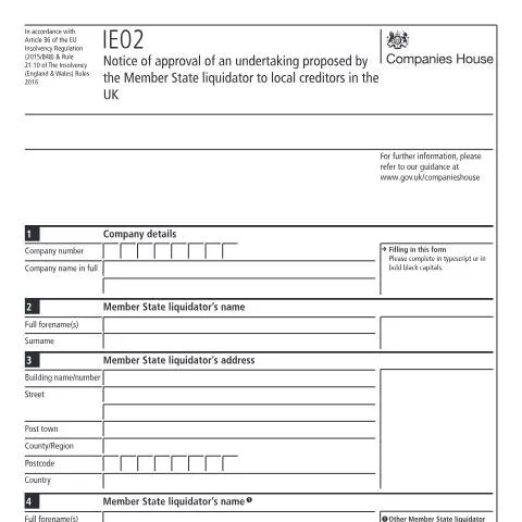 Document preview: Understanding the IE02 Notice in UK Liquidation — Business