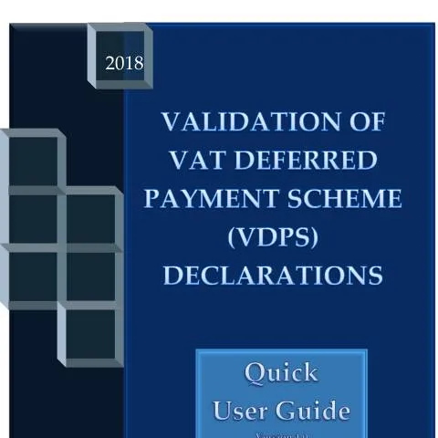 Document preview: Navigating the VAT Deferred Payment Scheme User Manual — Government & admin (VATDPS)