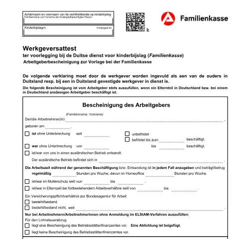 Dokumentvorschau: Die Bedeutung der Arbeitgeberbescheinigung KG 54 für Kindergeld — Arbeit & Beschäftigung (CERFA n°arbeitgeberbescheinigung-kg-54-nl_ba052581)
