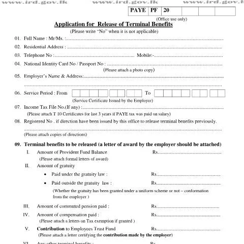 Document preview: Step-by-Step Guide to Terminal Benefits Application — Taxes