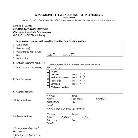Aperçu du document Guide complet pour la demande de permis de séjour pour indépendants — Entreprise & professionnels (CERFA n°demande-autorisation-sejour)